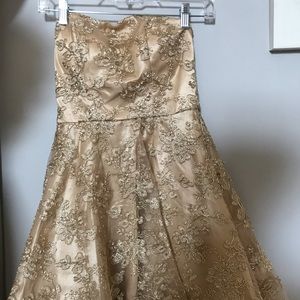 gold dress size 3 worn once for 3 hours